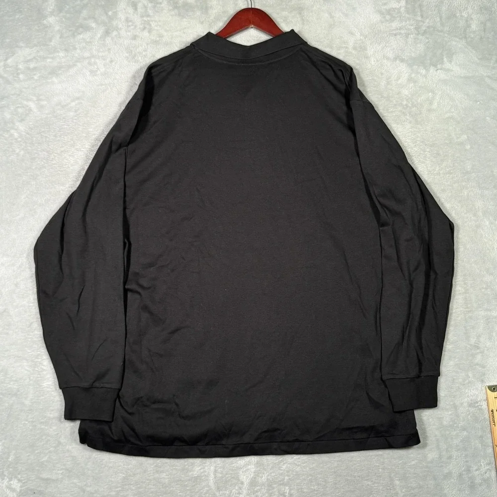 Polo Ralph Lauren Polo Shirt Mens 2XLT 2XL Tall Black Soft Cotton Long Sleeve